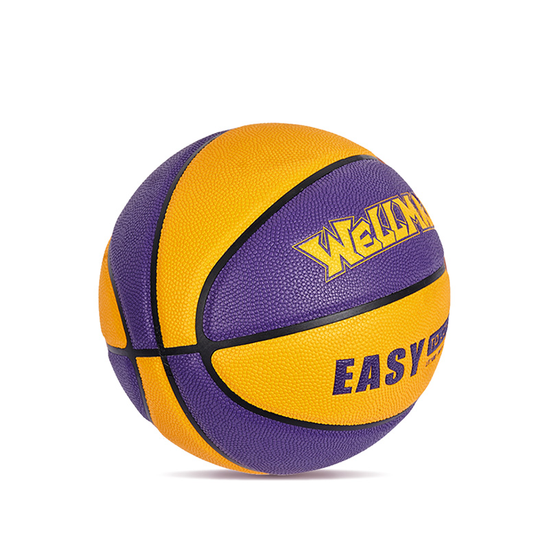 Logotipo personalizado bloqueio de colorido de colorido Bola de basquete macio de couro PU para adolescente adolescente